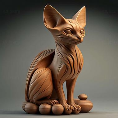 3D model Genetta felina (STL)